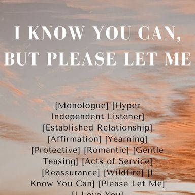 I Know You Can, But Please Let Me - Background cover